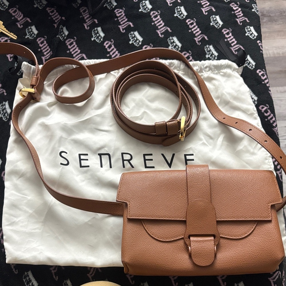 Senreve Tan Crossbody Leather Bag